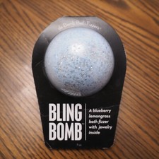 DA BOMB Bath Fizzers BLING BOMB Blueberry/Lemongrass Fizzer with Jewelry Inside