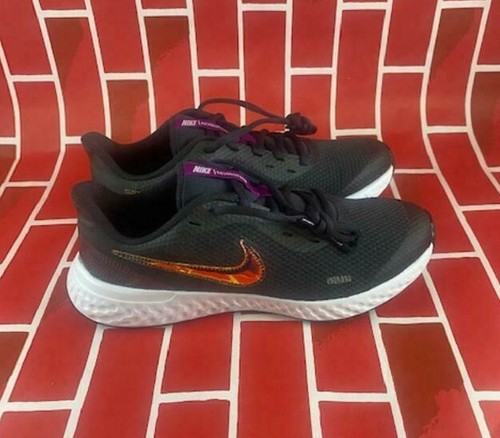 ➤Nike Revolution 5 Power GS - Running Shoes Child Sizes 38 Colour Black