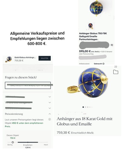 Weltkugel Anhänger 18 Karat zum absoluten Knallerpreis - Bild 10 von 14