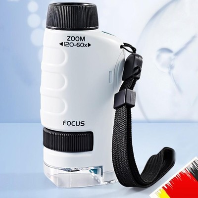 2Pcs Kids Science Microscope 60-120x with Specimen Slides Kids Science Toy