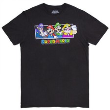 Super Mario Nintendo Players Retro T-Shirt Black