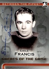 Emile Cat Francis Signed 2007 In The Game #87 Autographed Rangers 53922