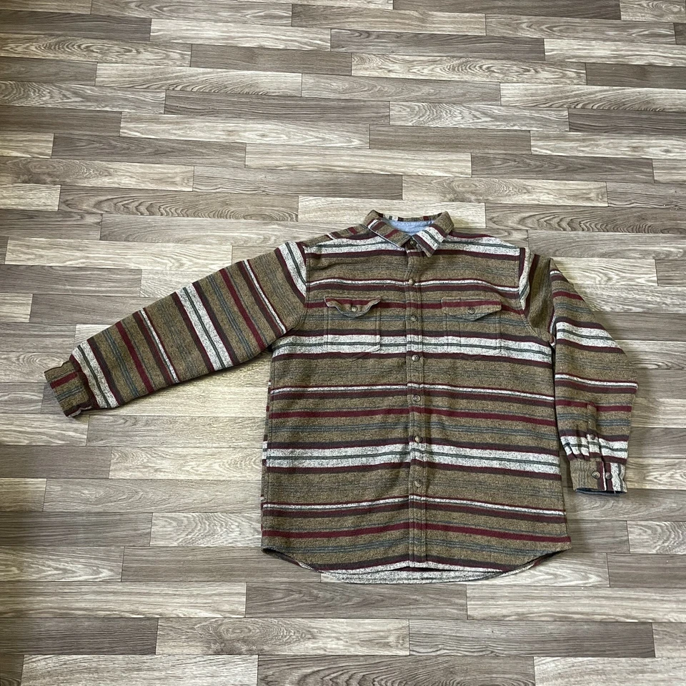 C.E Schmidt Workwear Men’s XL Long Sleeve Aztec Western Flannel Shirt Wool Blend - Image 3 of 4