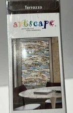 2-New 24x36 TERRAZZO Stained Glass Privacy Static Cling WINDOW FILM