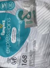 Pampers Expressions Baby Wipes Unscented - 168ct -OPEN BOX