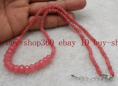 Natural Rose Quartz Stone Round Beaded Necklace Available In 6 Mm 8 Mm - Foto 13