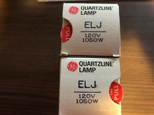 Lot of 2 GE Quartzline ELJ 1050W 120V Bulb USA Made General Electric NEW
