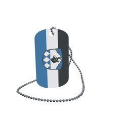 Dog Tag Flag Bunting Bavarian Cell Dog Tag Aluminium 30 x 50 mm