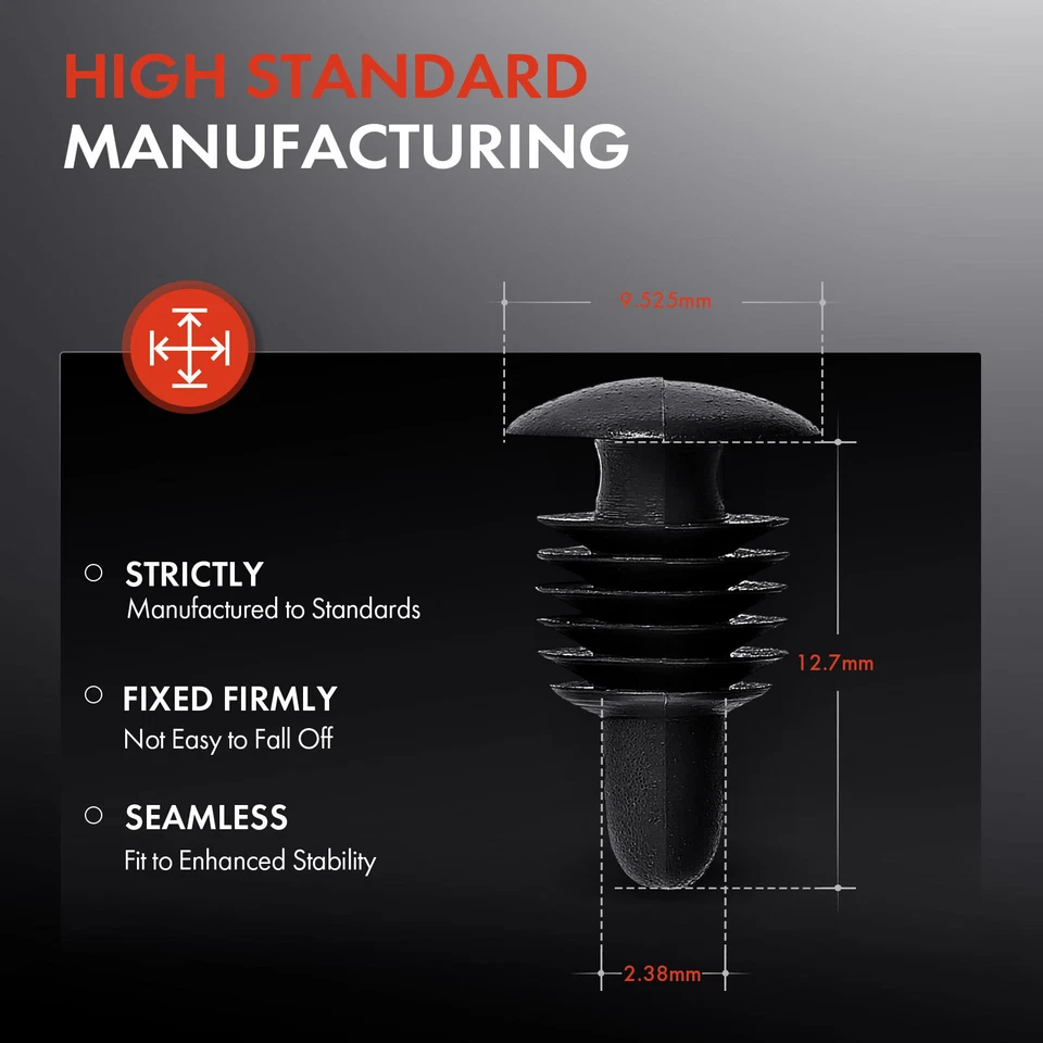50 piezas retenedor de clip de moldura de panel de ajuste de 3/32 pulgadas para GM Pontiac Fiero 1984-en Foto 3 de 4