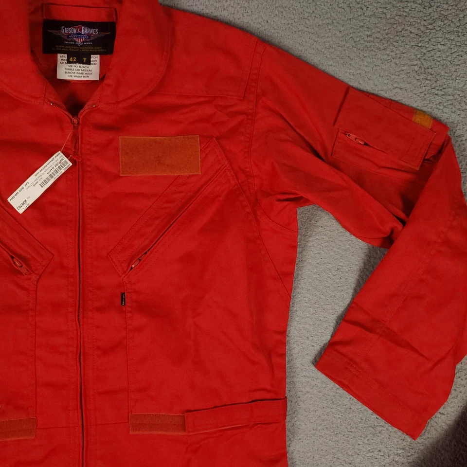 Gibson & Barnes Flightsuit Coveralls Mens 42T Resolute 75 Work Uniform Pockets - Image 3 of 4