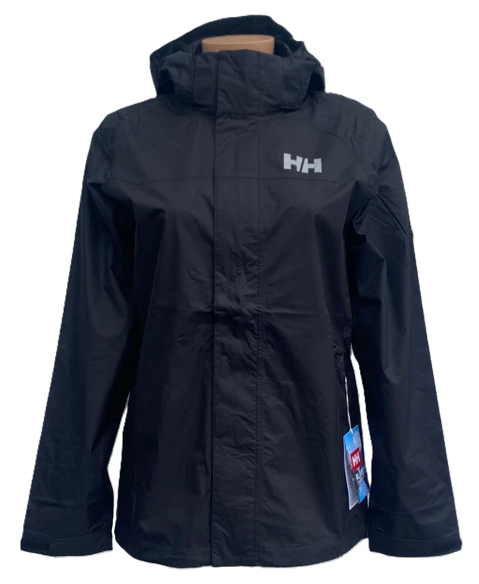 Helly Hansen Girl's Loke Rain Jacket BLACK $100, Size: 13