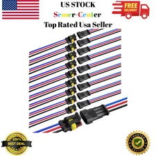 3Pin Electrical Wire Connectors Male and Female Plug Socket Quick Disconnect