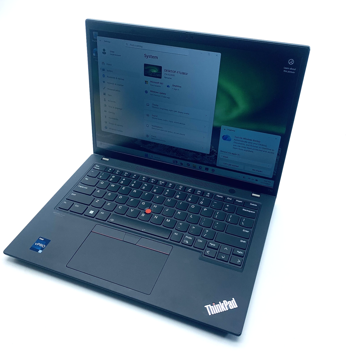 Lenovo ThinkPad T14 Gen 3 Touch I7-1265U – 16GB RAM 256GB NVMe Win11 Pro Garanzia 2027