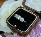 2.25Ct Art Deco Vintage Style Lab created Diamond Wedding 14K White Gold FN Ring