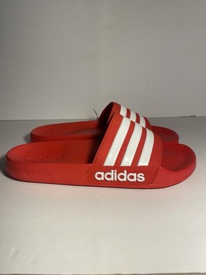 Adidas Adilette Comfort Slides Cloudfoam Red With White Stripes Men Size 12