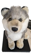 Wishpets 2002 sitting Wolf Plush Stuffed Animal Husky 11"H x 14"L