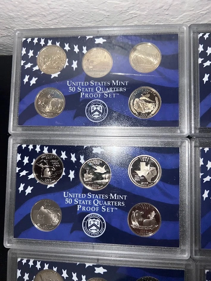 1999 - 2008 50 State Proof Quarter Set of 9 Slabs INCOMPLETE SEE PICS 45 COINS - Image 2 of 4
