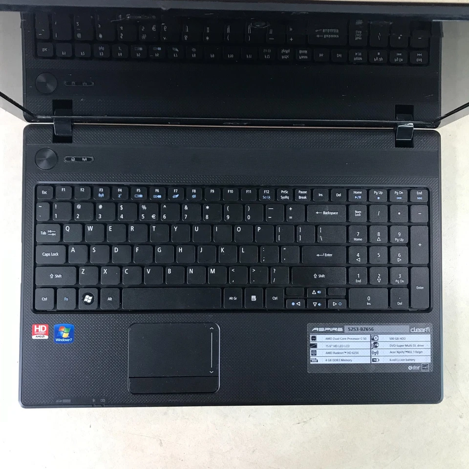 Portátil Retro para Juegos Acer Aspire 15.6" AMD C-50 1.00GHz 4GB RAM (Windows7 Pro) Foto 4 de 4