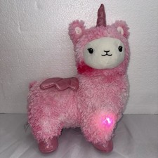 FAO Schwarz Glow Brights Llamacorn Plush Llama Unicorn Lights Sounds Works