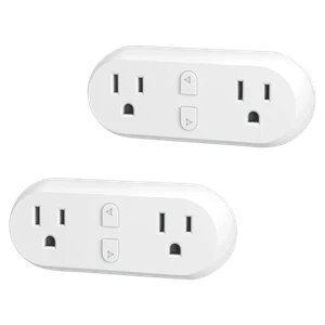 2-Pack: HBN Prise intelligente 15A WiFi Prises de prise double Extender Outlet