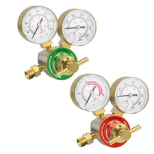 AWLOLWA Oxygen Acetylene Regulator Set, CGA540 and CGA200 Inlet Connection 9/...