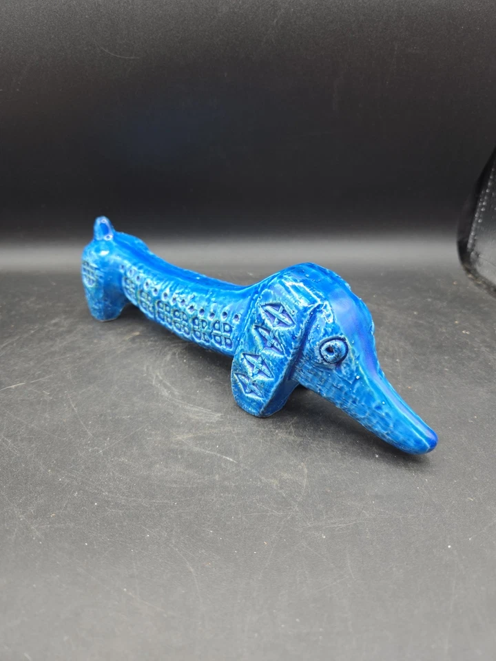 BITOSSI Dog Rimini Blue Ceramic Ornament Pottery - Image 3 of 4