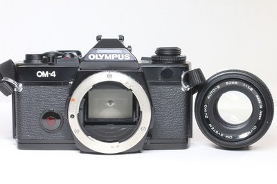 Olympus OM-4 35mm SLR Film Camera + Auto-S 50mm F/1.8 Lens From