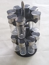Rotating Spice Rack w/15 Glass Spice Jars & holder arives unassembled