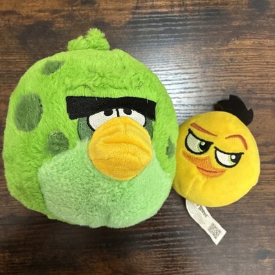 Angry Birds Plush Lot X2 Yellow Green Birds Terence Commonwealth *Flaws