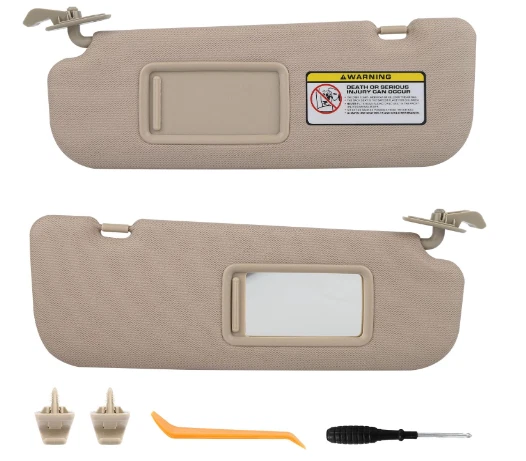 Par de Parasol Beige Compatible con Hyundai Elantra 2011 2012 2013 2014 2015 Re Foto 2 de 4
