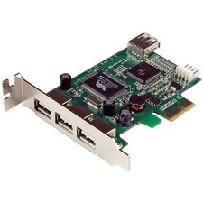 StarTech 4 Port PCI Express Low Profile High Speed USB Card