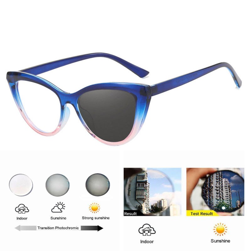 Photochromic Cat Eye Sunglasses UV Protection Plastic Frame Amazon.com: COTIA Photochromic Reading Glasses, Fashionable  main image 3
