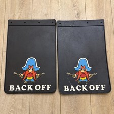 1976 Yosemite Sam Back Off Warner Bros Mud Flaps Splash Guards Truck 12x18