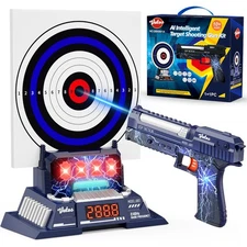 Electronic Shooting Target Set, 2.4GHz Rechargeable with Auto-Scoring and Rea...