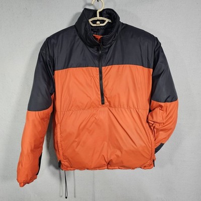 Vtg Cabela's Premium Goose Down Puffer Jacket Orange Men's Sz L Hunting Pullover