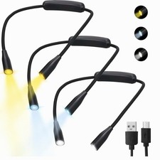 Rechargeable LED Neck Reading Light - 3 Colors, 9 Brightness