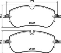 Vorderachse Hella 8DB 355 044-251 Bremsbelagsatz, Scheibenbremse FüR Jaguar,Land