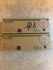 12 Pack Clear G16.5 Globe Light Bulb 25W Candelabra Base