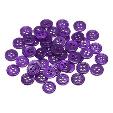 50Pcs Shell Buttons 11.5mm Mother of Pearl Sewing Buttons Purple