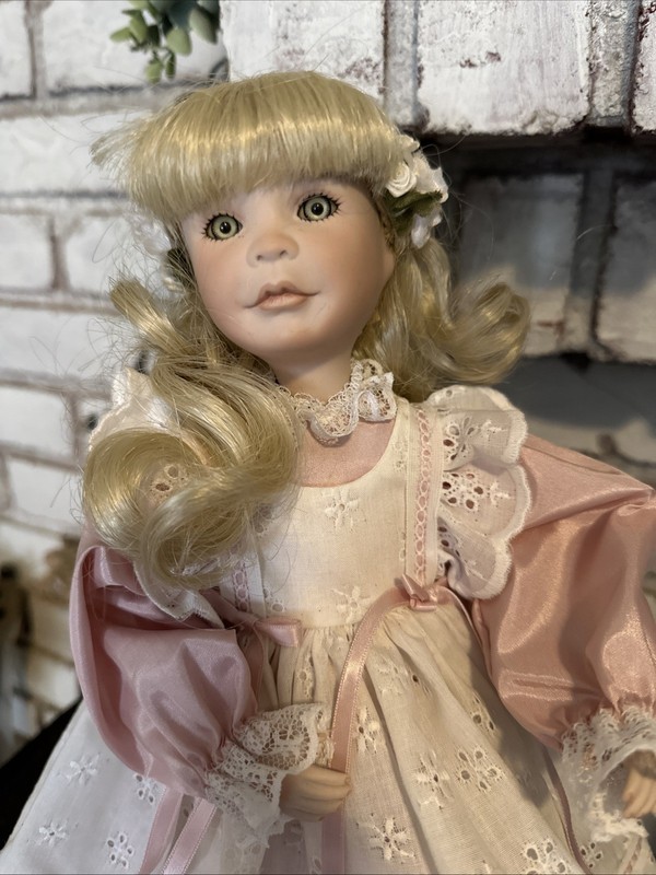 Porcelain Doll 15 Inch With Stand