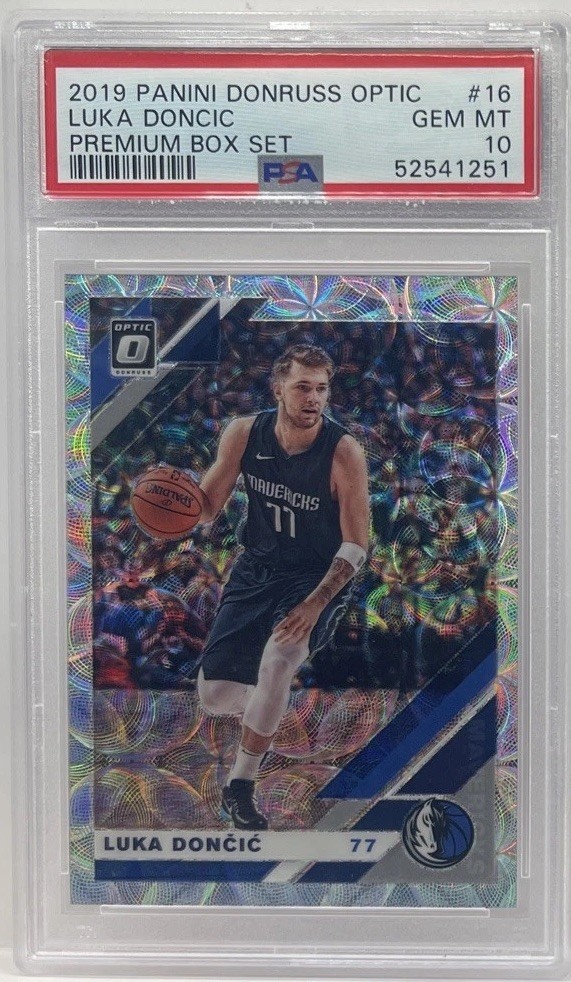 2019 PANINI DONRUSS OPTIC PREM BOX SET #16 LUKA DONCIC #019/249 PSA 10 GEM MINT
