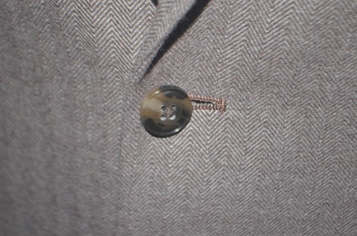 NWT MICHAEL KORS Classic Fit Stretch Taupe Herringbone Blazer Sport Coat 42R - Picture 5 of 7