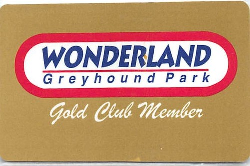 Wonderland Greyhound Park - Revere, MA - Gold Club Member Card (BLANK)