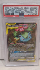 Pokemon - Tag Team Venusaur & Snivy GX - BSP #SM229 - Prem. Collection - PSA 10