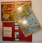 Vintage 1935 Parker Brothers ACROSS THE CONTINENT Railroad Zephyr Board Game Map