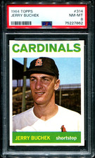 1964 Topps #314 JERRY BUCHEK St. Louis Cardinals PSA 8 NM-MT HIGH END!