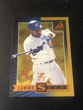 1998 Pinnacle Zenith Z Gold Missing Serial Number Sammy Sosa #4