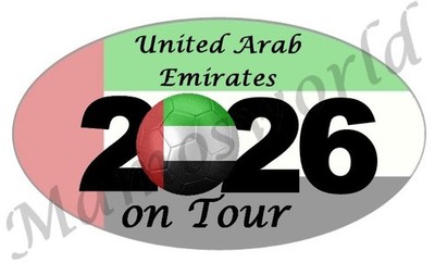 Aufkleber - on Tour 2026 - WM - Vereinigte Arabische Emirate - versch. Größen -