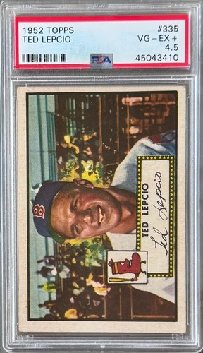 Ted Lepcio #335 1952 Topps card