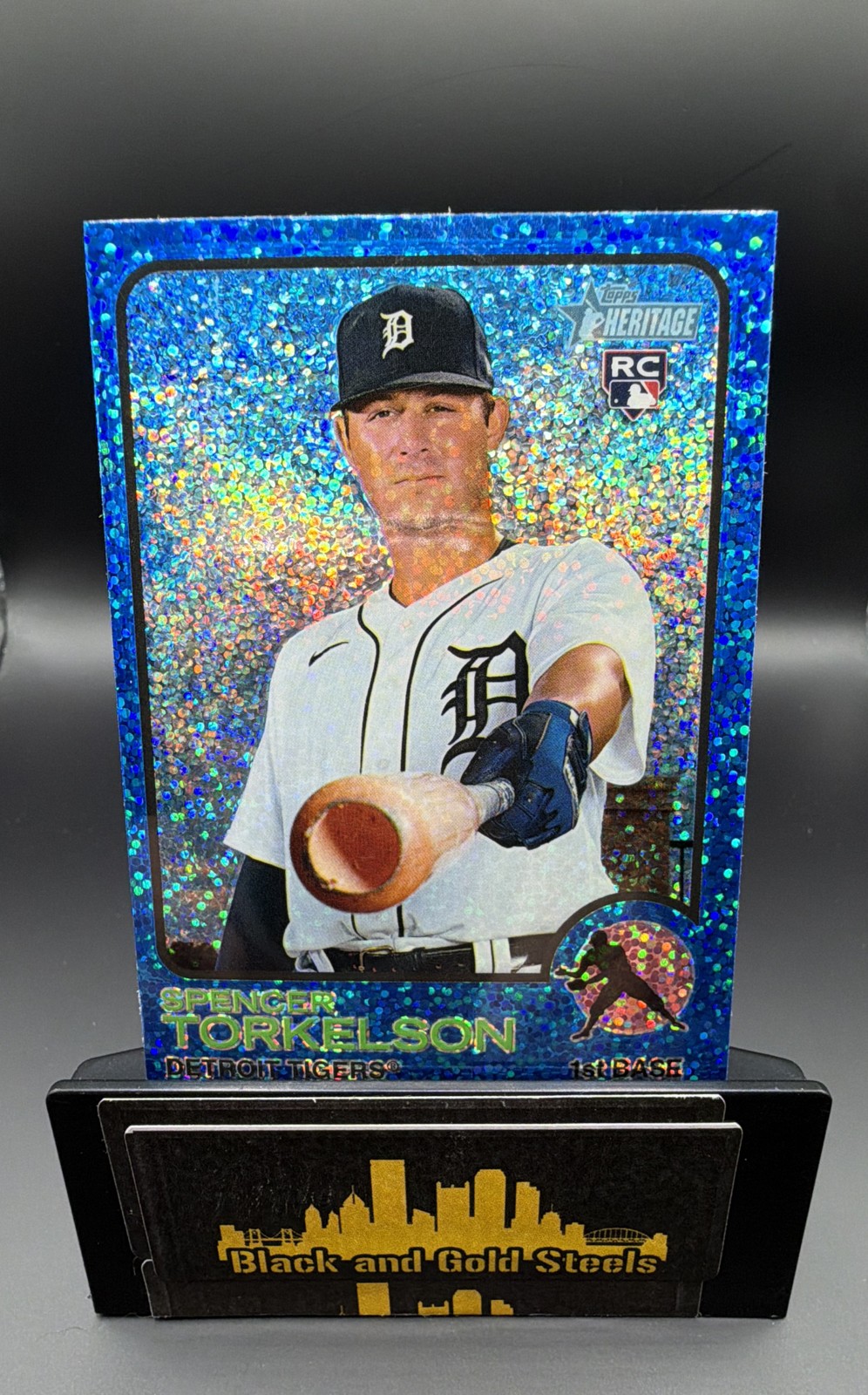 2022 Topps Heritage High Number - Spencer Torkelson #531 Chrome Blue Sparkle